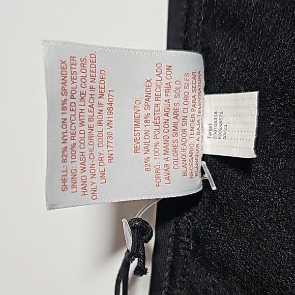 Shade & Shore Bikini Bottom Swimsuit Low Rise Medium Coverage Black L 12 14 - Picture 5 of 6